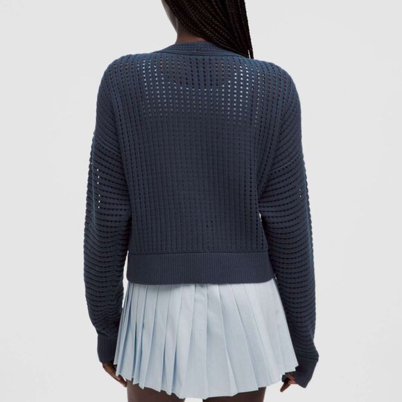 Lululemon Cotton Crochet Mesh Relaxed-Fit Cardigan - Picture 2 of 8